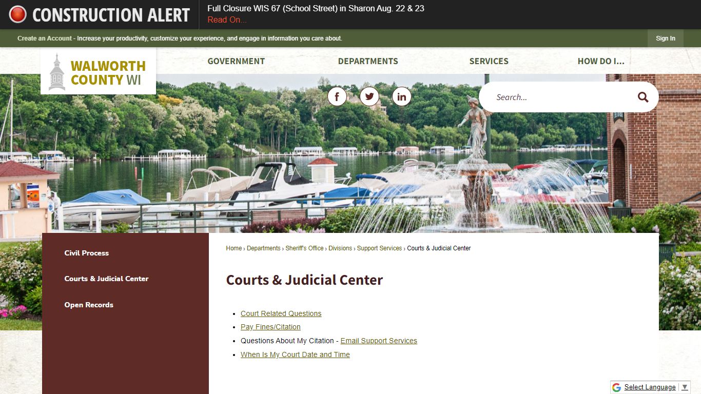 Courts & Judicial Center | Walworth County, WI
